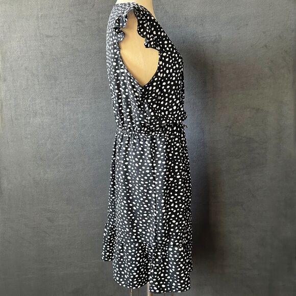 FSL Apparel Polka Dot Dress Sleeveless V-Neck Elastic Waist - Women's Size L - Picture 3 of 14